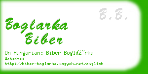 boglarka biber business card